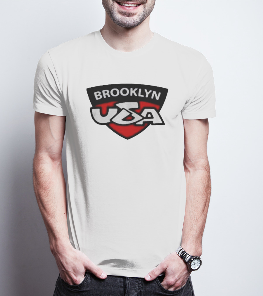 Brooklyn USA Red Black Shield Emblem T-Shirt