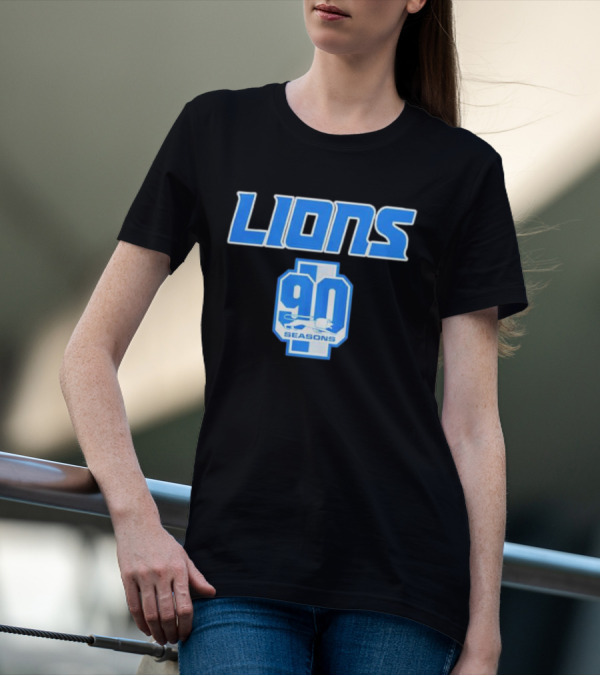 Lions 90 Seasons Celebrating Detroit Football Legacy T-Shirt