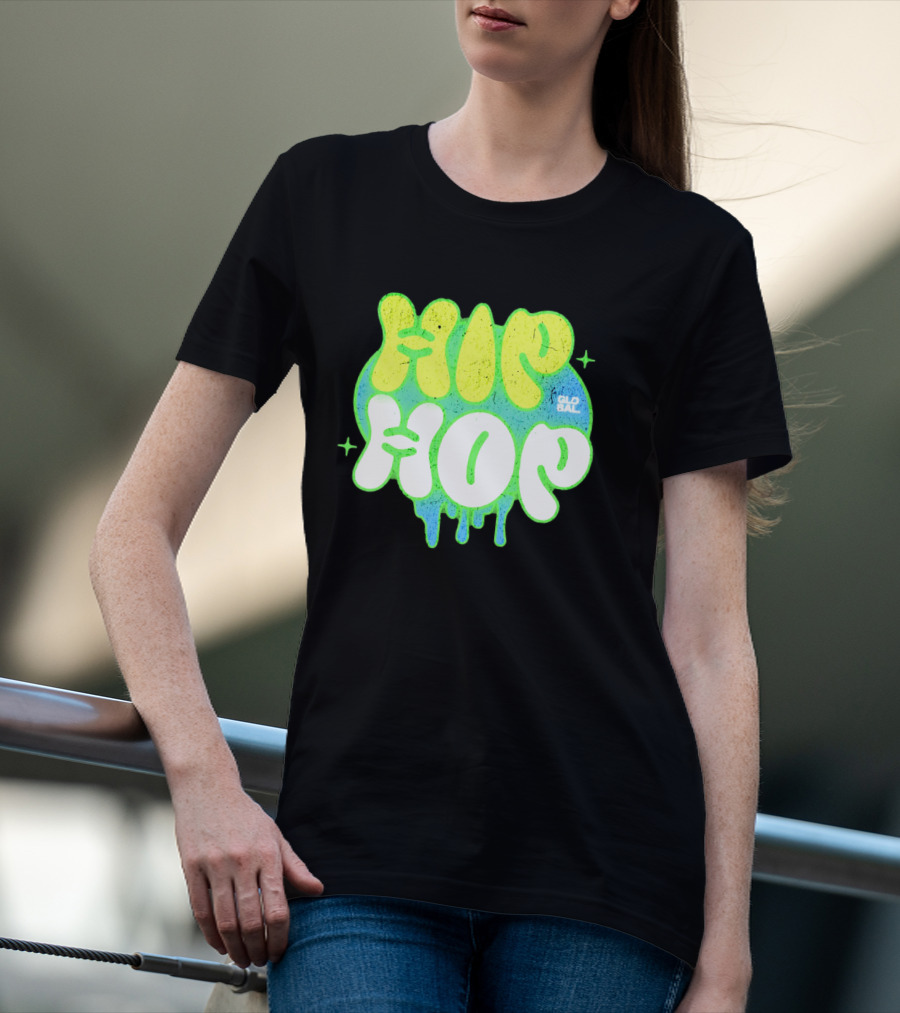 HIP HOP GLOBAL Drip Style Graffiti T-Shirt