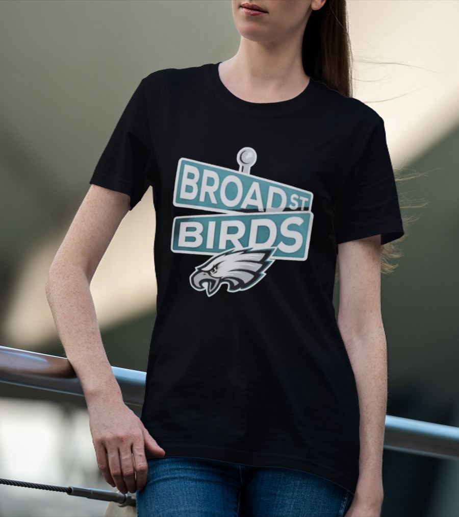 Philadelphia Eagles Broad St Birds Logo NFL Merchandising T-Shirt