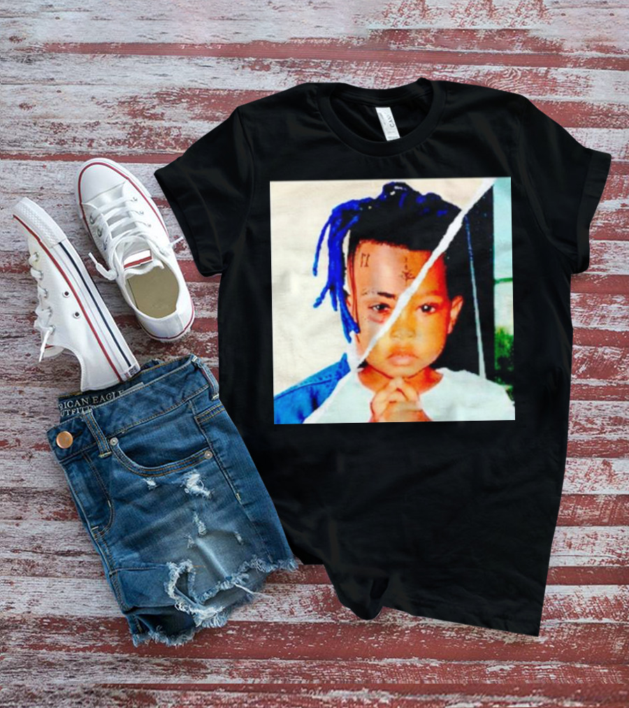 XXXTentacion Rapper Childhood And Adult Portrait Fusion T-Shirt