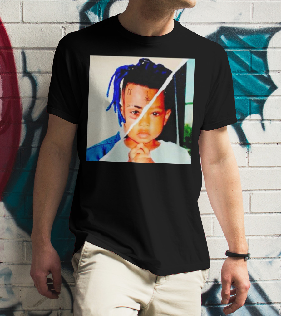 XXXTentacion Rapper Childhood And Adult Portrait Fusion T-Shirt
