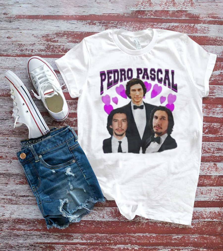 Pedro Pascal Adam Driver Hearts T-Shirt