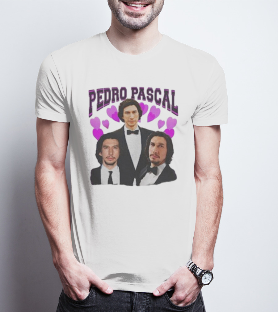 Pedro Pascal Adam Driver Hearts T-Shirt