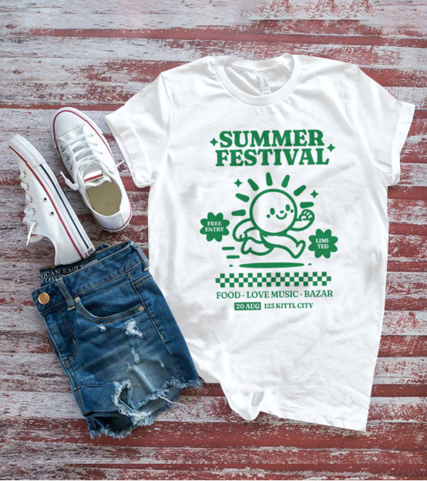 SUMMER FESTIVAL FREE ENTRY LIMITED FOOD LOVE MUSIC BAZAR 20 AUG 123 KITTL CITY T-Shirt