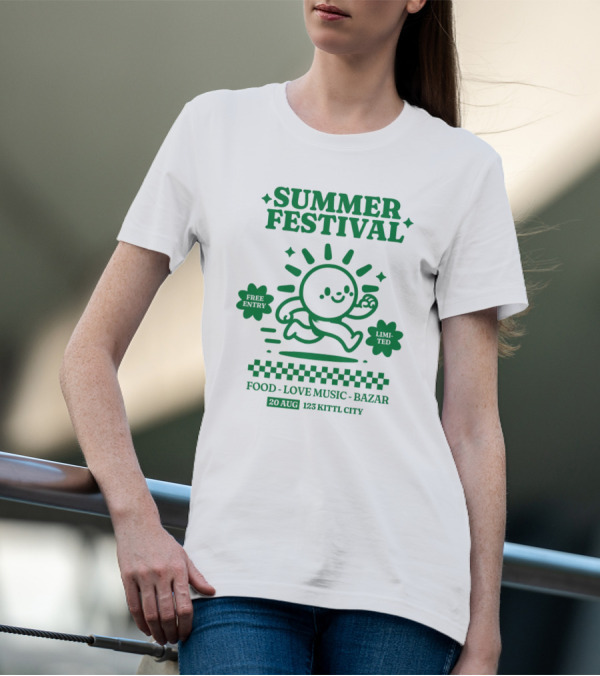 SUMMER FESTIVAL FREE ENTRY LIMITED FOOD LOVE MUSIC BAZAR 20 AUG 123 KITTL CITY T-Shirt