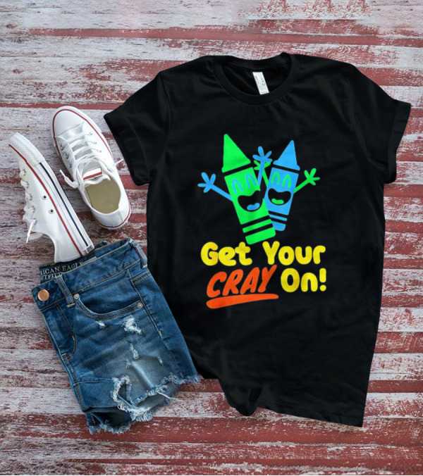 Get Your Cray On With Colorful Crayon Characters T-Shirt