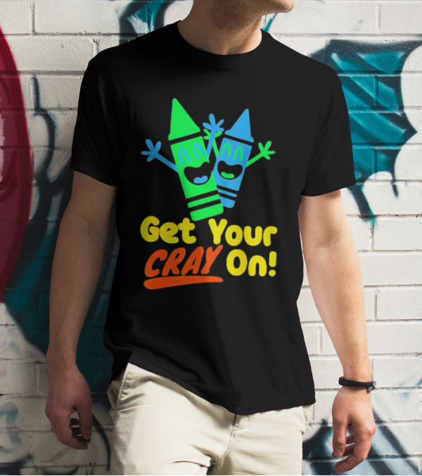 Get Your Cray On With Colorful Crayon Characters T-Shirt