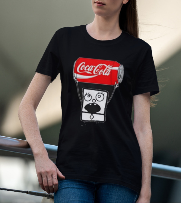 Doodlebob Holding Coca Cola Can T-Shirt