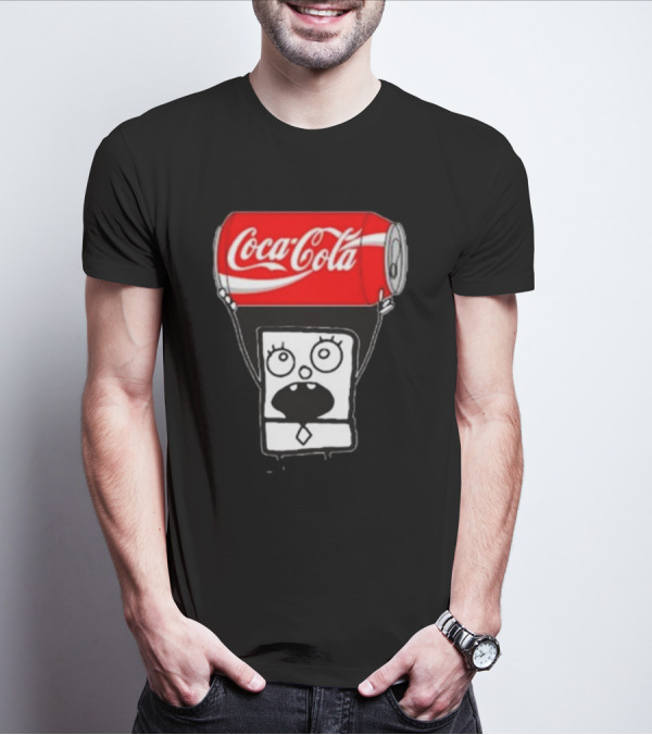 Doodlebob Holding Coca Cola Can T-Shirt