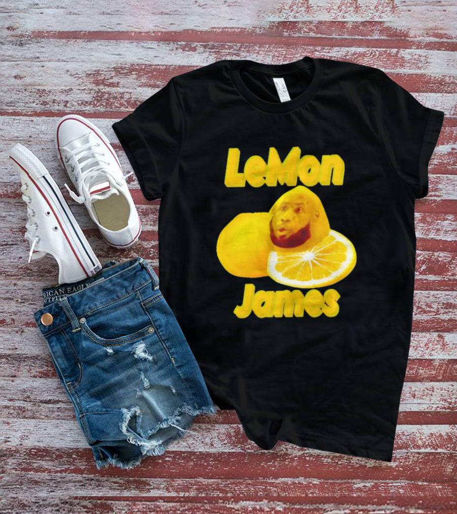 LeMon James Lebron James Face On Lemon T-Shirt