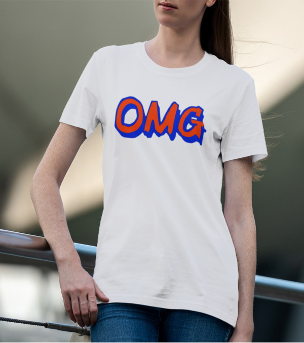 New York Mets OMG Bold Blue Red T-Shirt