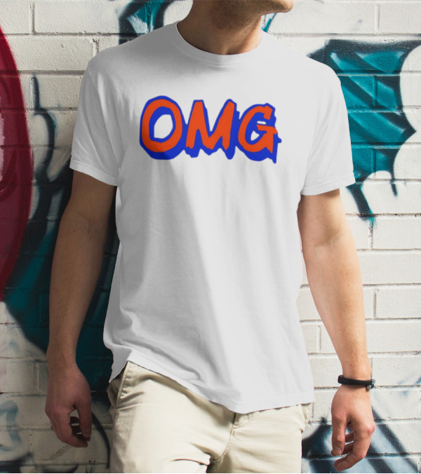 New York Mets OMG Bold Blue Red T-Shirt