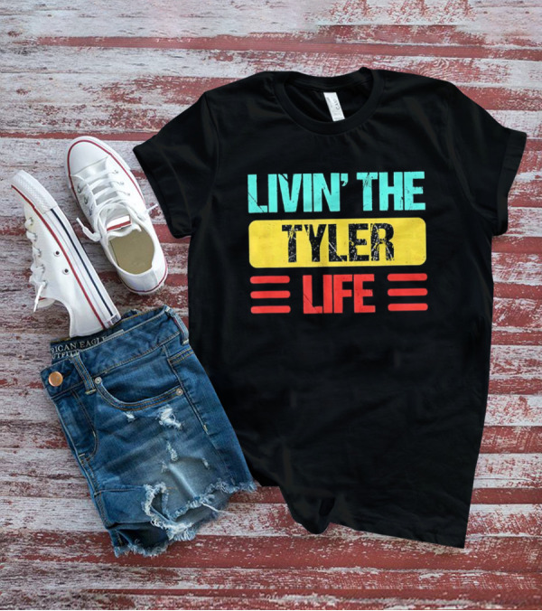 Livin The Tyler Life Retro Color Blocks T-Shirt