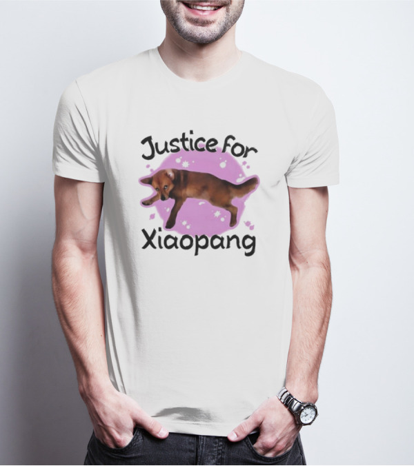 Justice For Xiaopang Cute Animal Pink Starry Circle T-Shirt