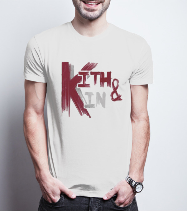 Kith And Kin Bold Red And Gray Text T-Shirt