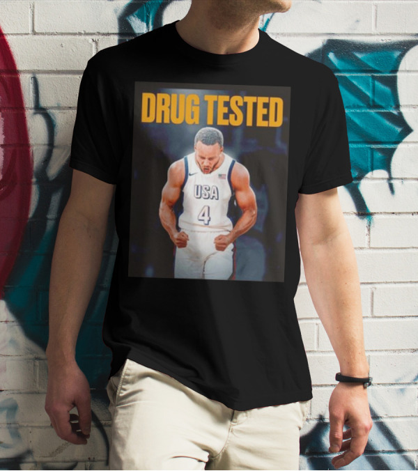 Stephen Curry USA Basketball Drug Tested Gold Medal Performance T-Shirt