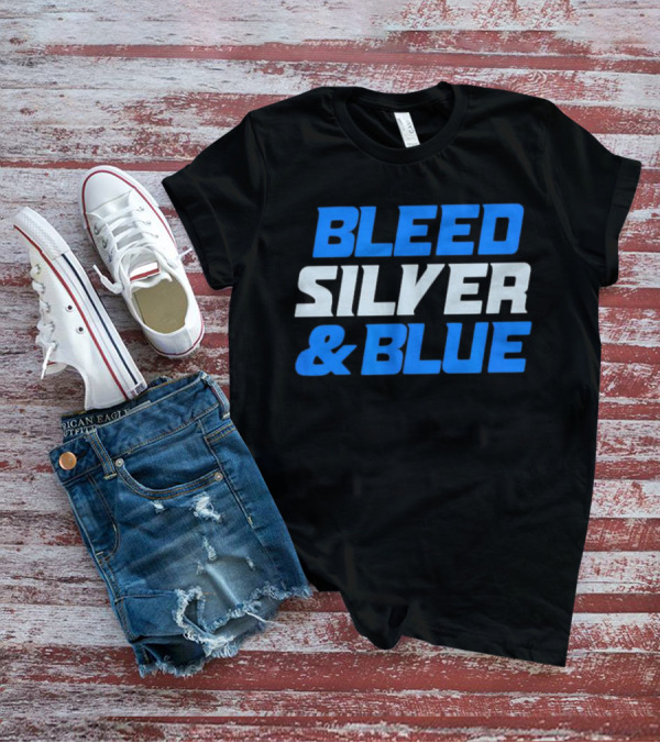 Detroit Lions Bleed Silver And Blue T-Shirt