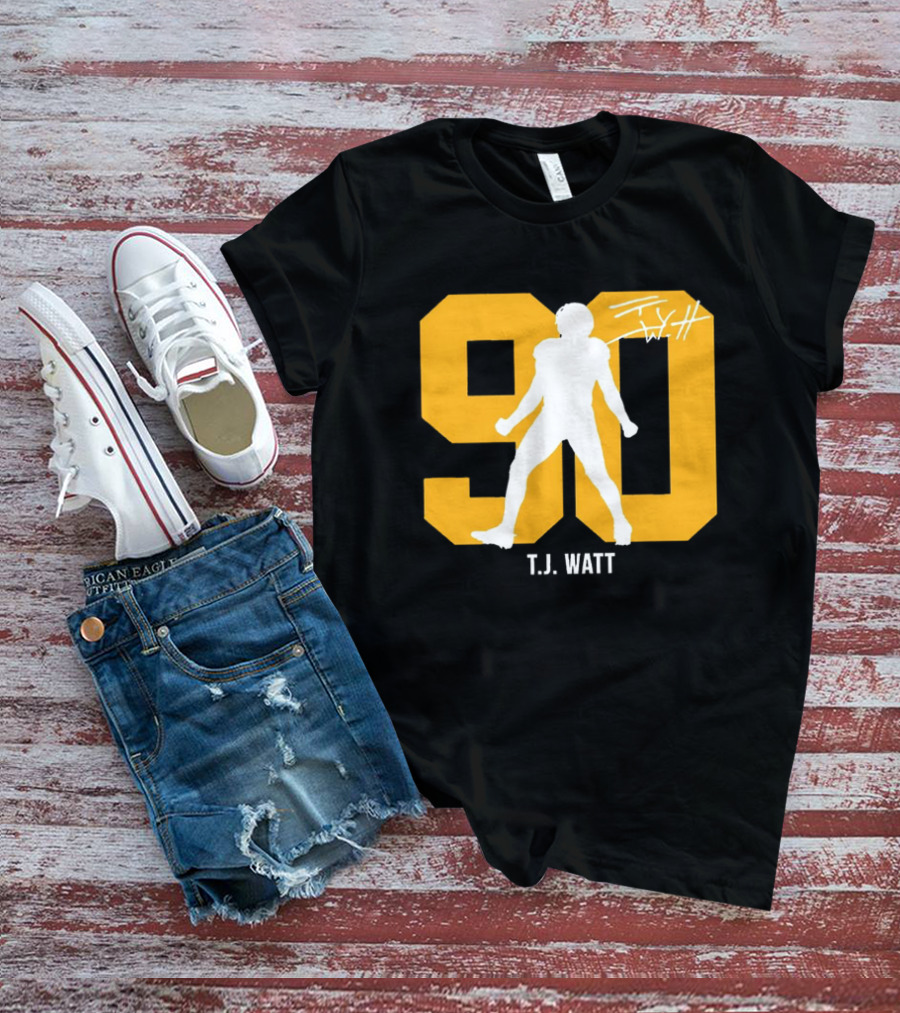 T.J. Watt 90 Silo Signature Number T-Shirt