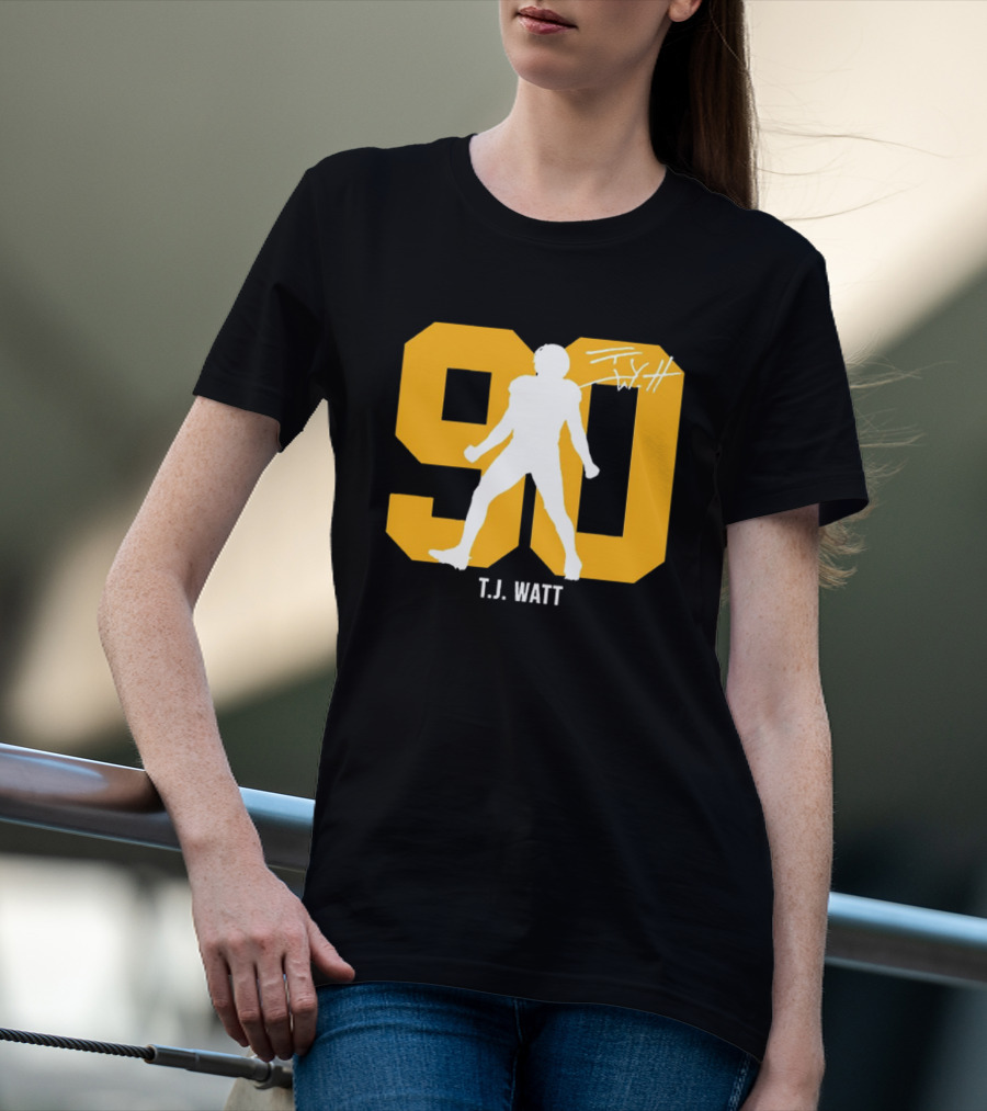 T.J. Watt 90 Silo Signature Number T-Shirt