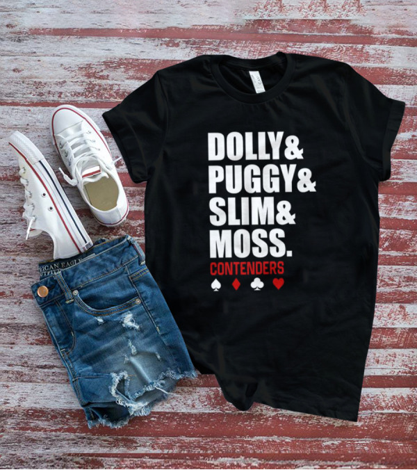 Dolly Puggy Slim Moss Contenders Spade Diamond Club Heart Icons T-Shirt