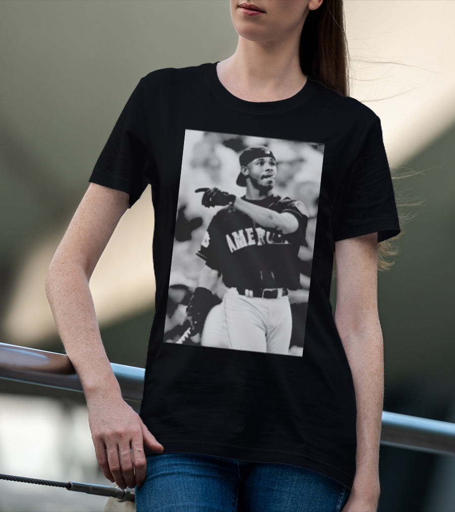 Mina Kimes Wearing Ken Griffey Jr. Baseball America Jersey T-Shirt