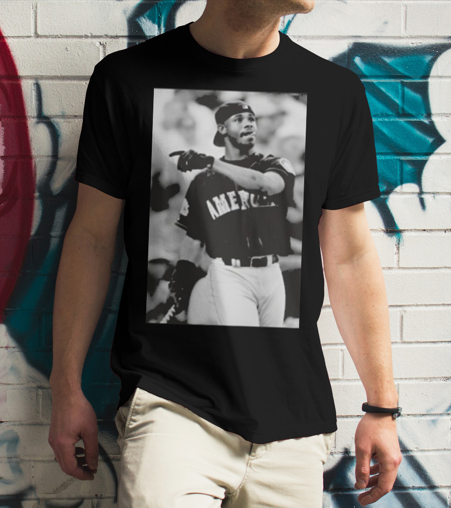 Mina Kimes Wearing Ken Griffey Jr. Baseball America Jersey T-Shirt
