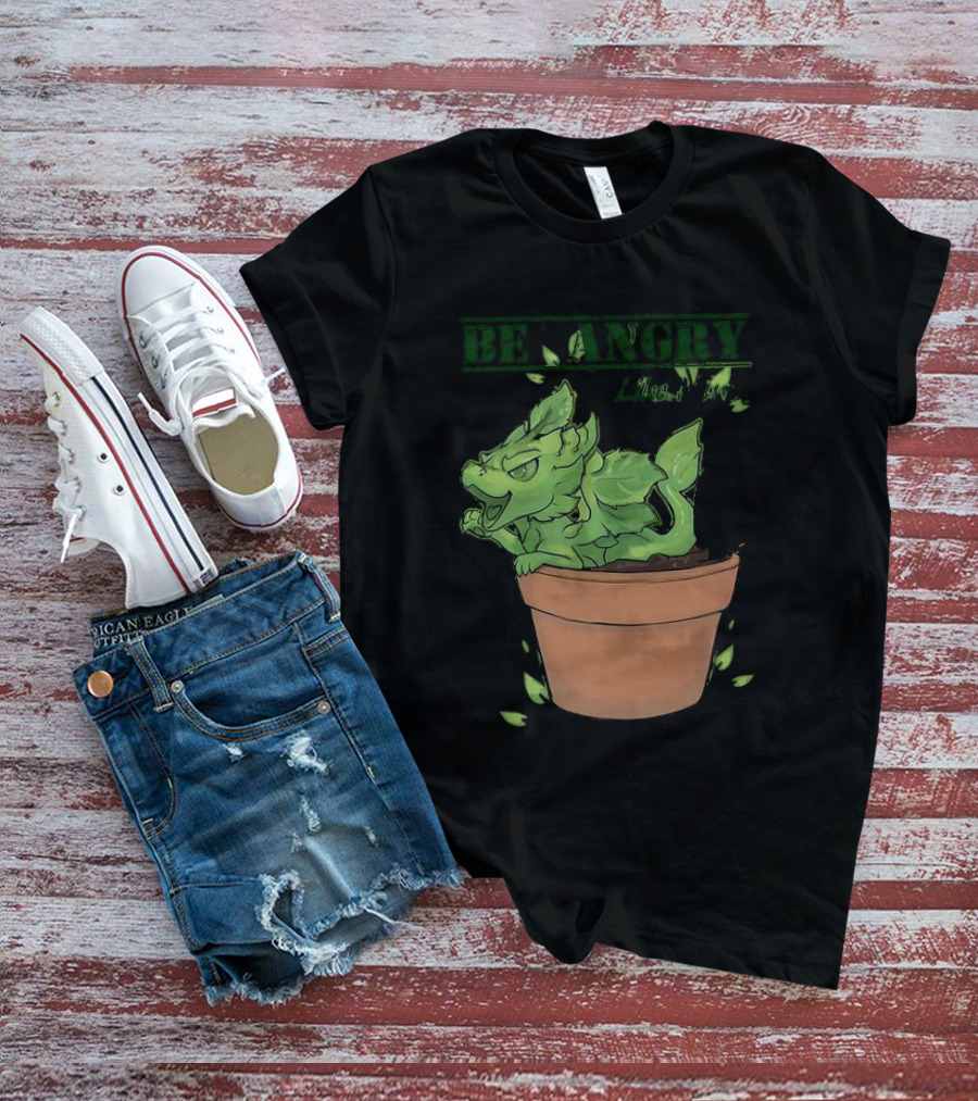 Mint Dragon Be Angry Like Minty In Pot With Leaves T-Shirt