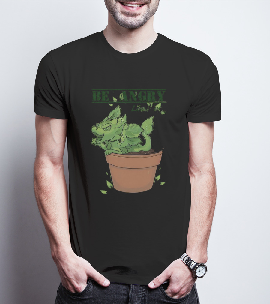 Mint Dragon Be Angry Like Minty In Pot With Leaves T-Shirt
