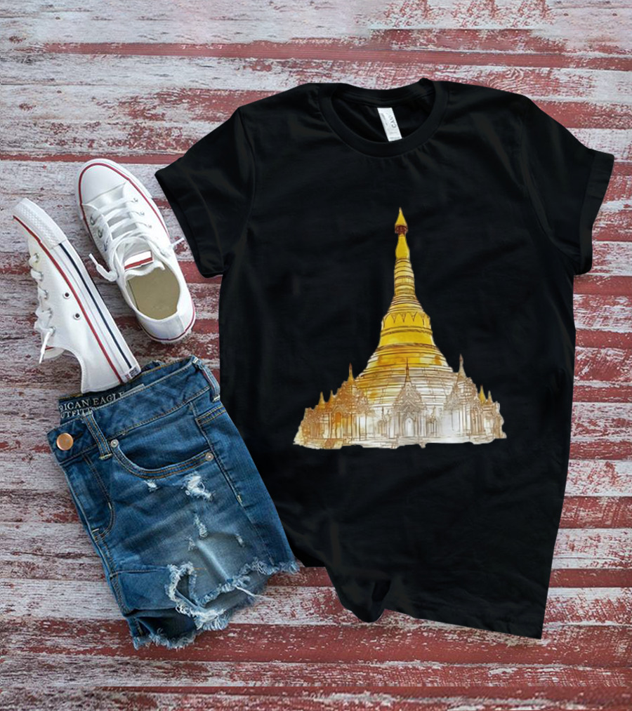 Neuschwanstein Castle Myanmar Pagoda T-Shirt