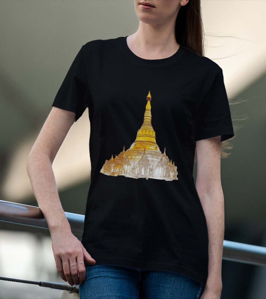 Neuschwanstein Castle Myanmar Pagoda T-Shirt