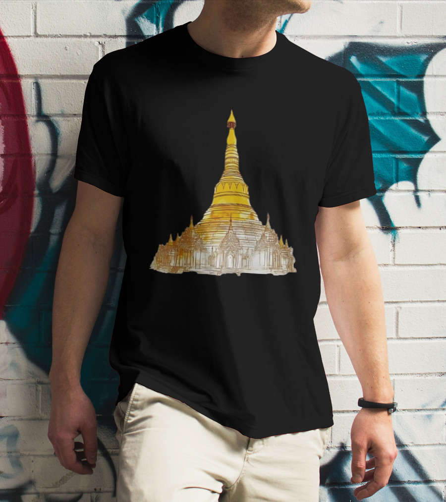 Neuschwanstein Castle Myanmar Pagoda T-Shirt