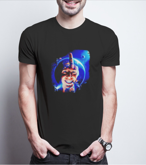HOG Tom Middle Finger Space Grin T-Shirt