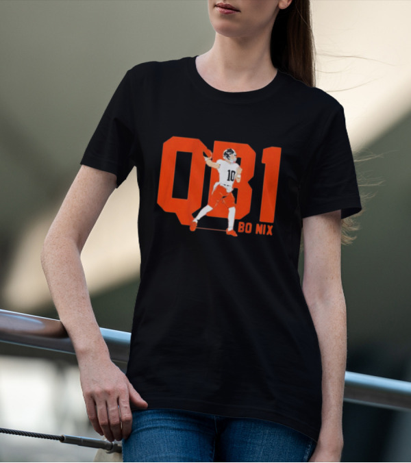 QB1 Bo Nix Denver Broncos Collection T-Shirt
