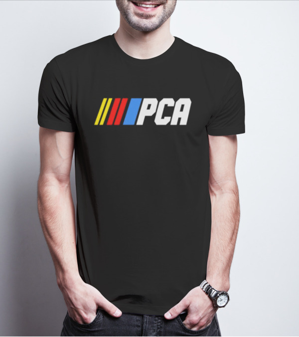PCA NASCAR Racing Logo Style With Color Stripes T-Shirt