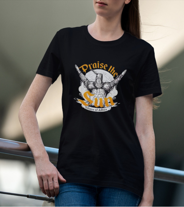 Praise The Sun Solaire Of Astora Dark Souls Iconic Knight T-Shirt