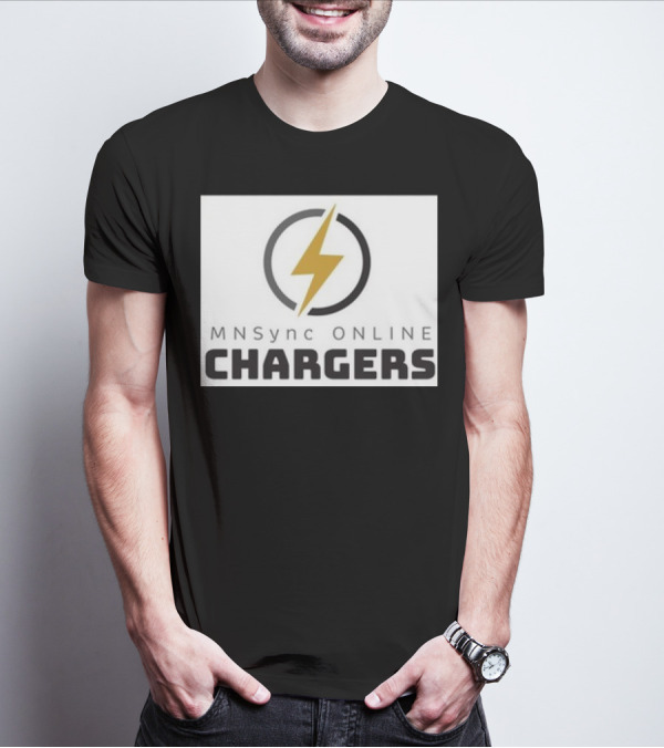 MNSync Online Chargers Lightning Bolt Emblem T-Shirt