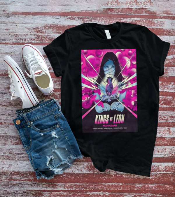 Kings Of Leon Phantogram Concert Greek Theatre Berkeley CA August 25th T-Shirt