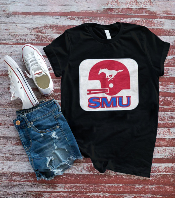 SMU Mustangs Football Red Helmet T-Shirt