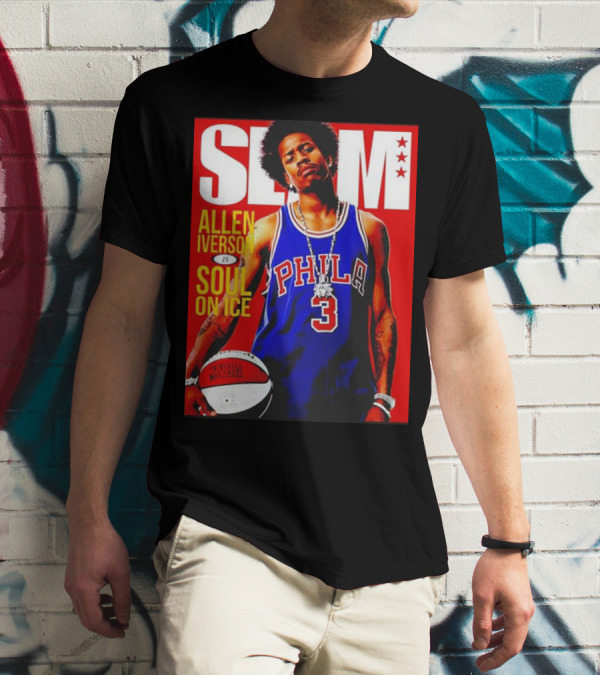Allen Iverson SLAM Magazine Philly 3 Soul On Ice T-Shirt