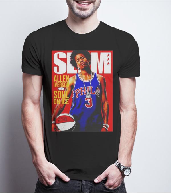 Allen Iverson SLAM Magazine Philly 3 Soul On Ice T-Shirt