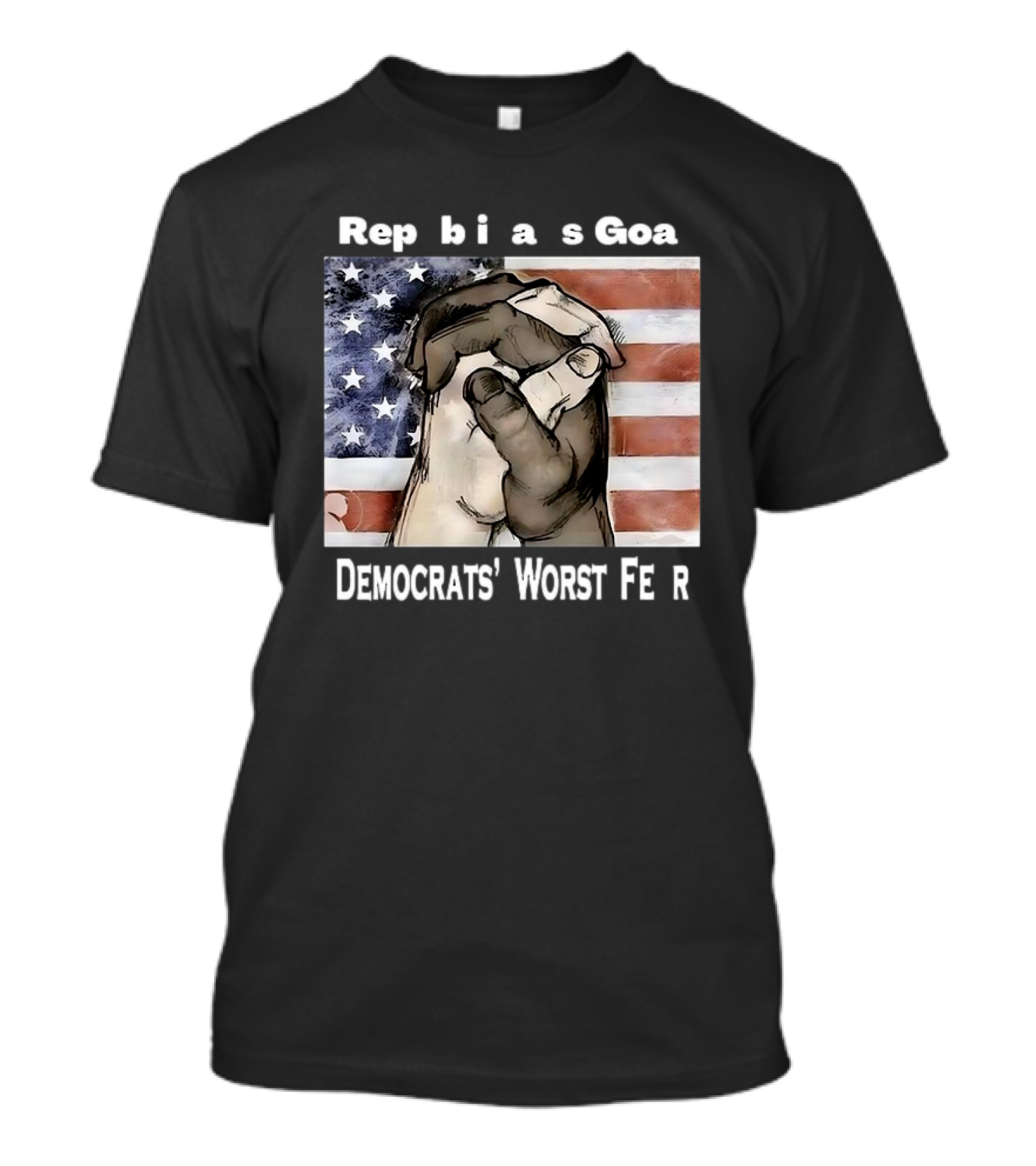 Republicans Goal Democrats' Worst Fear American Flag Handshake T-Shirt
