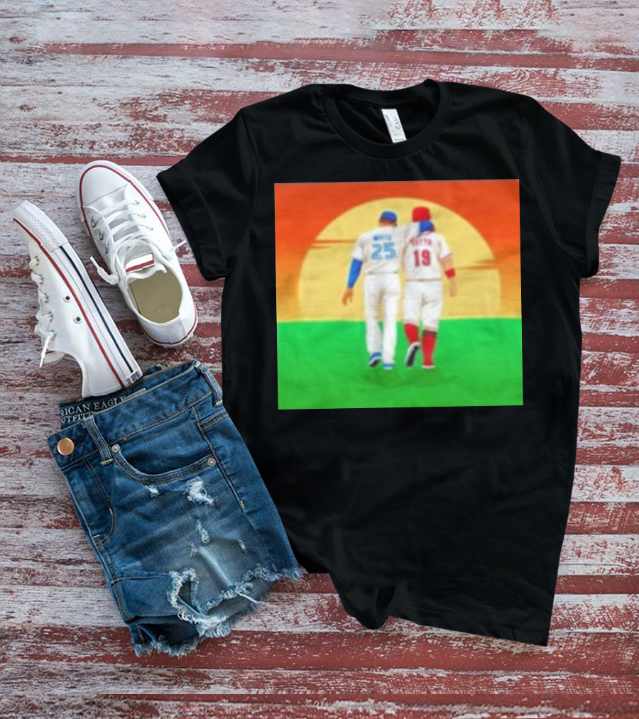 Devon White And Joey Votto Sunset Sports Moment Embrace T-Shirt