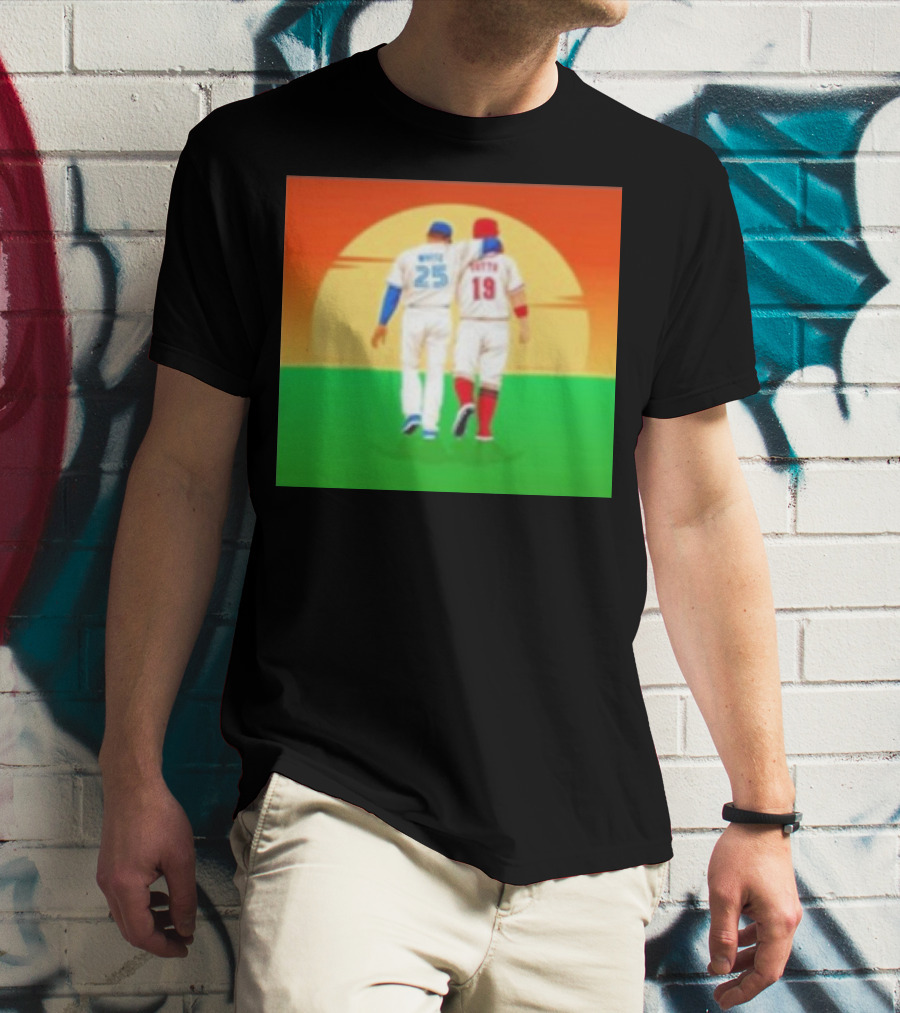 Devon White And Joey Votto Sunset Sports Moment Embrace T-Shirt