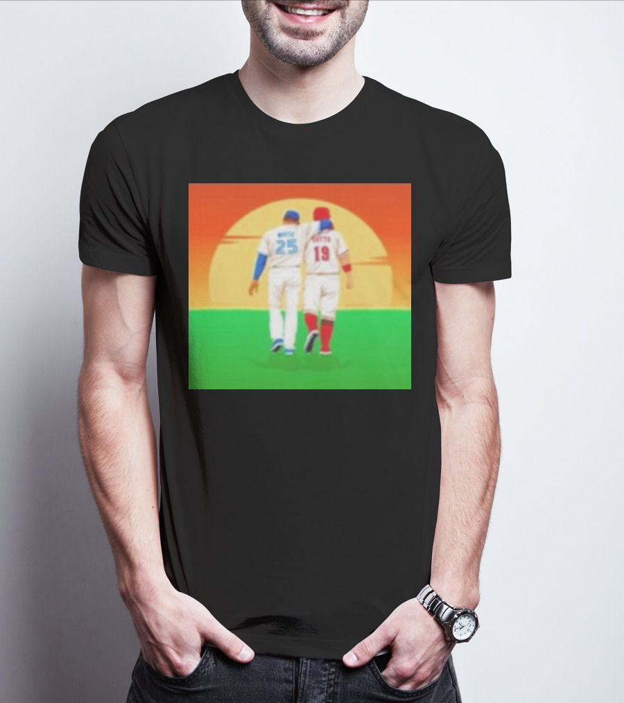 Devon White And Joey Votto Sunset Sports Moment Embrace T-Shirt
