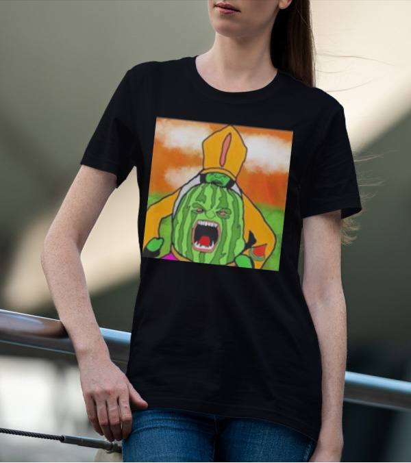 Angry Watermelon Priest In Colorful Robes T-Shirt