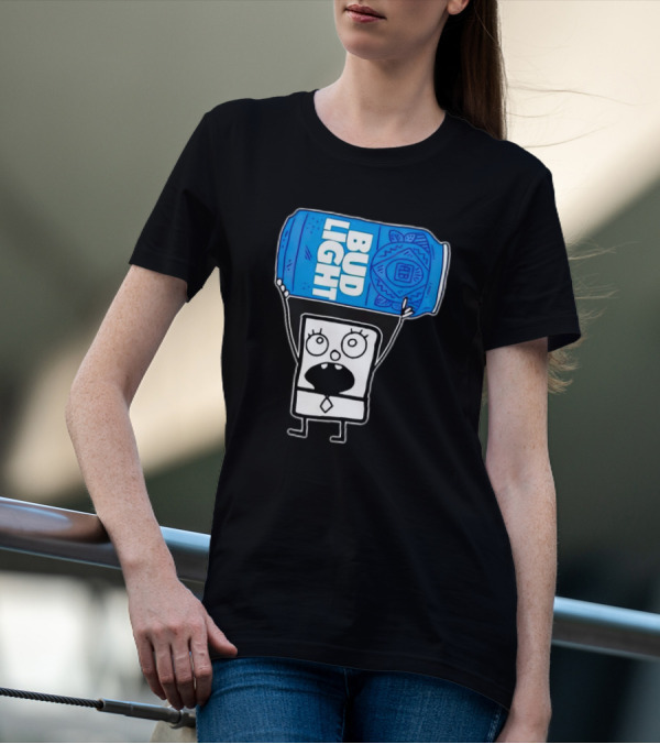 Doodlebob Holding Bud Light Can T-Shirt