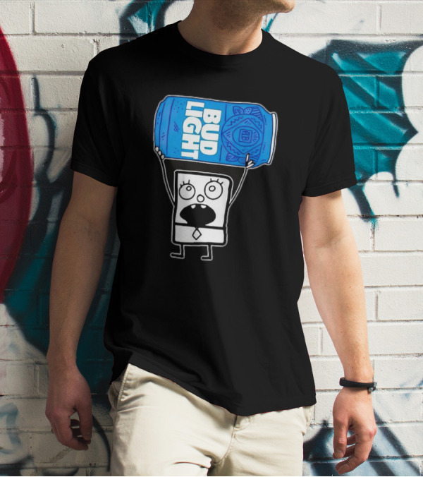 Doodlebob Holding Bud Light Can T-Shirt