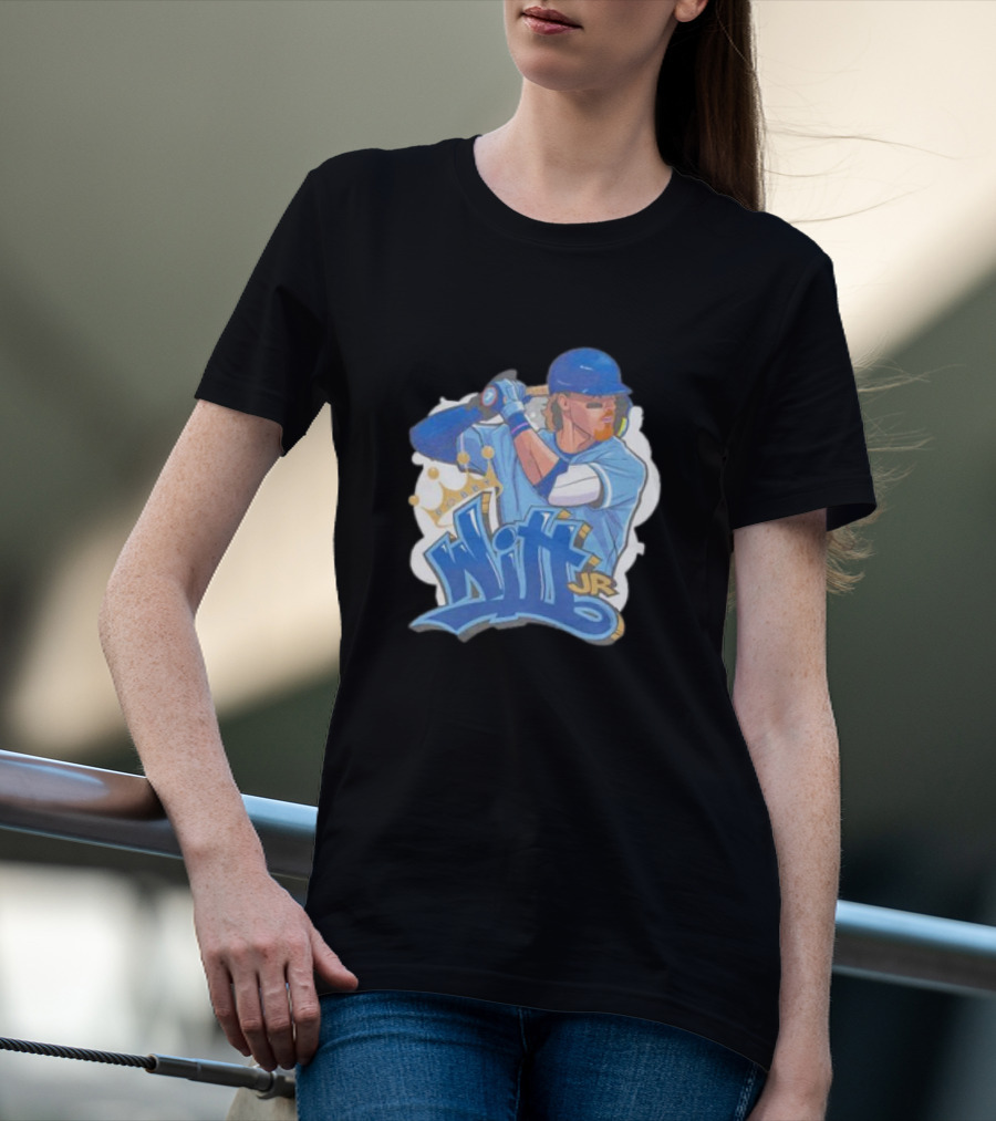 Bobby Witt Jr Kansas City Royals Graffiti Art With Crown T-Shirt