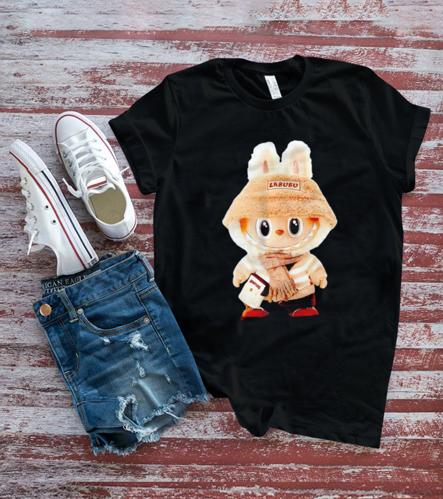Labubu Bunny Hoodie With Scarf And Bag Accessories T-Shirt